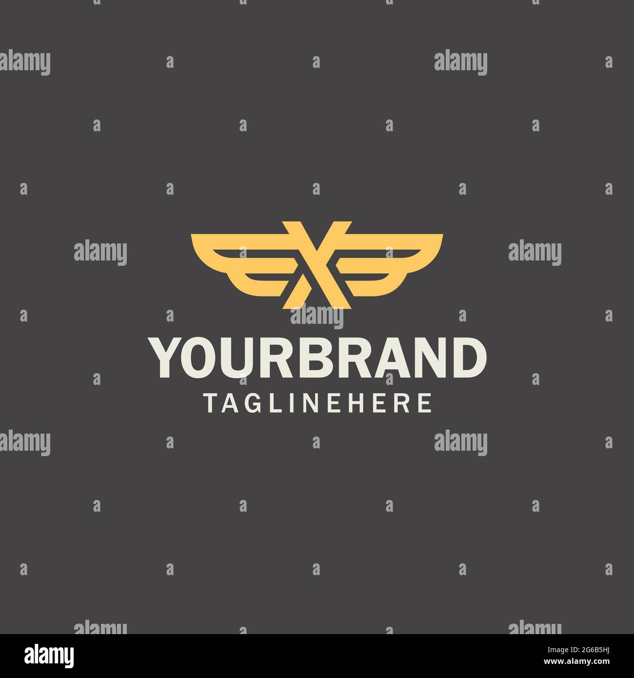 Luxury Golden Wing logo design concept Initial Letter X. Alphabet logo ...