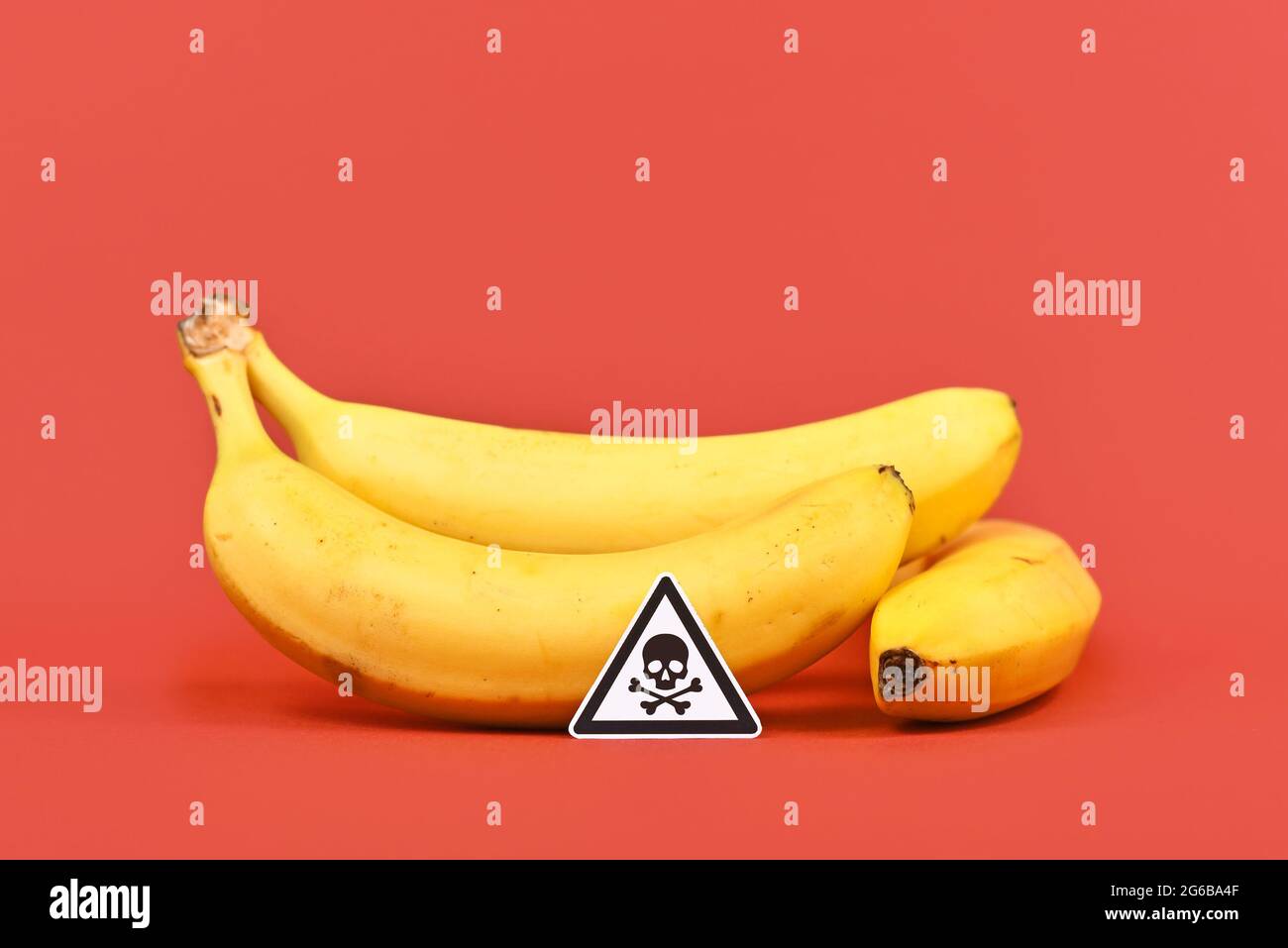 View of Concept for unhealthy or toxic substances in food like pesticide ...