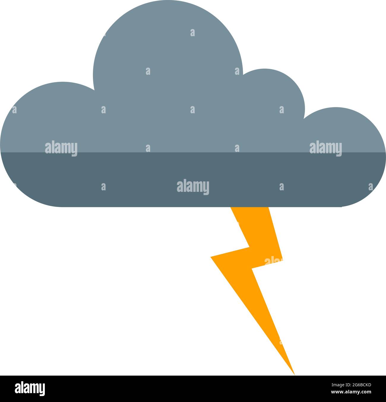 Cloud with lightning vector thunder storm icon illustration Stock ...