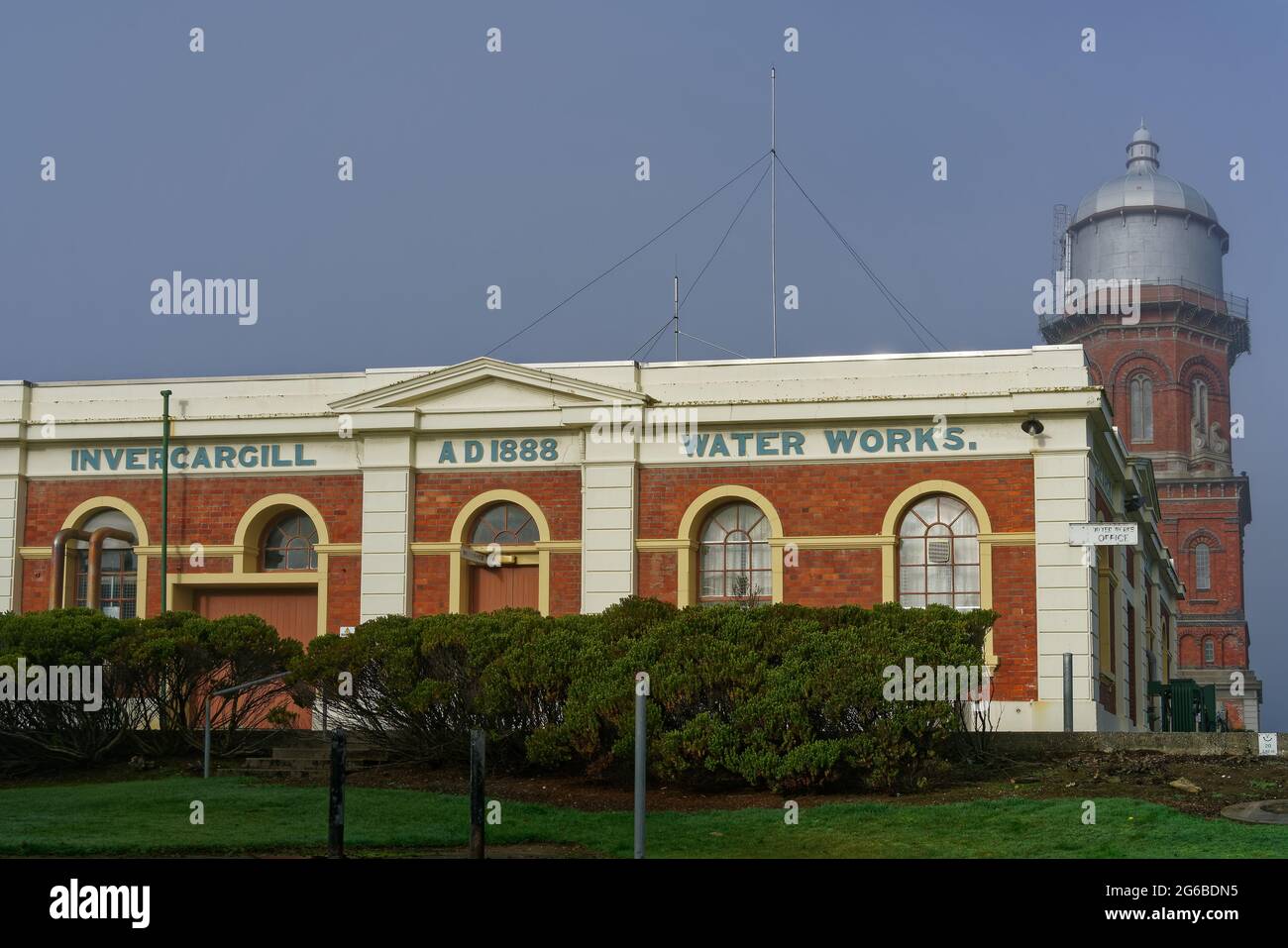 Invercargill, Otago/New Zealand – June 20, 2021: Invercargill Water Works building built AD 1888. Stock Photo