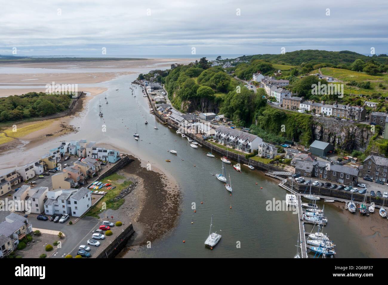 Porthmadog harbour in North Wales Stock Photo Alamy