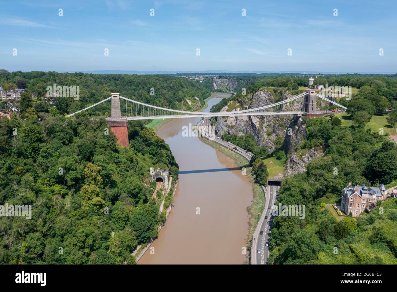 Clifton suspension bridge aerial hi-res stock photography and images ...