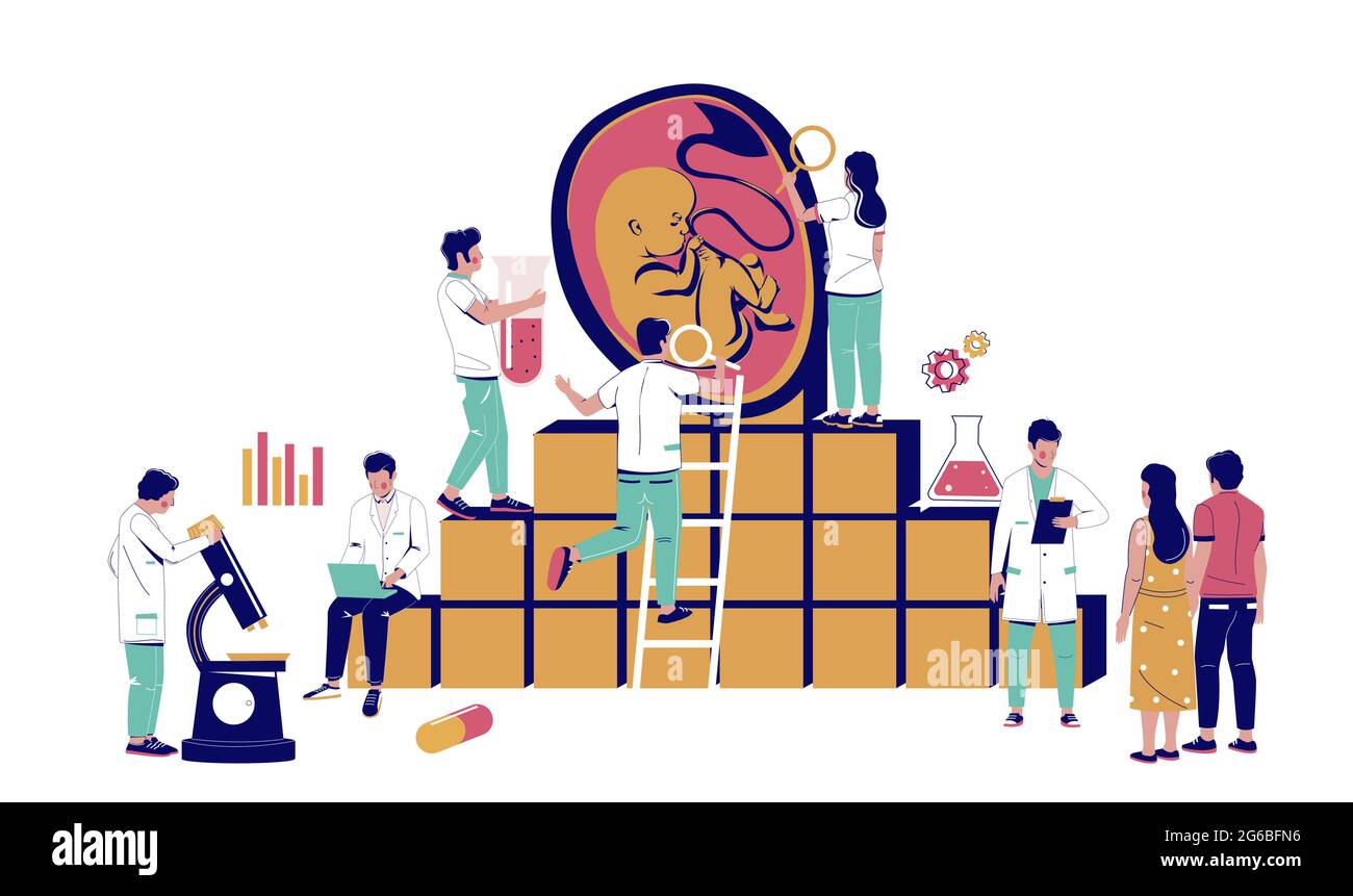 Infertility treatment medical clinic. Ivf couple doctor appointment. In vitro fertilization