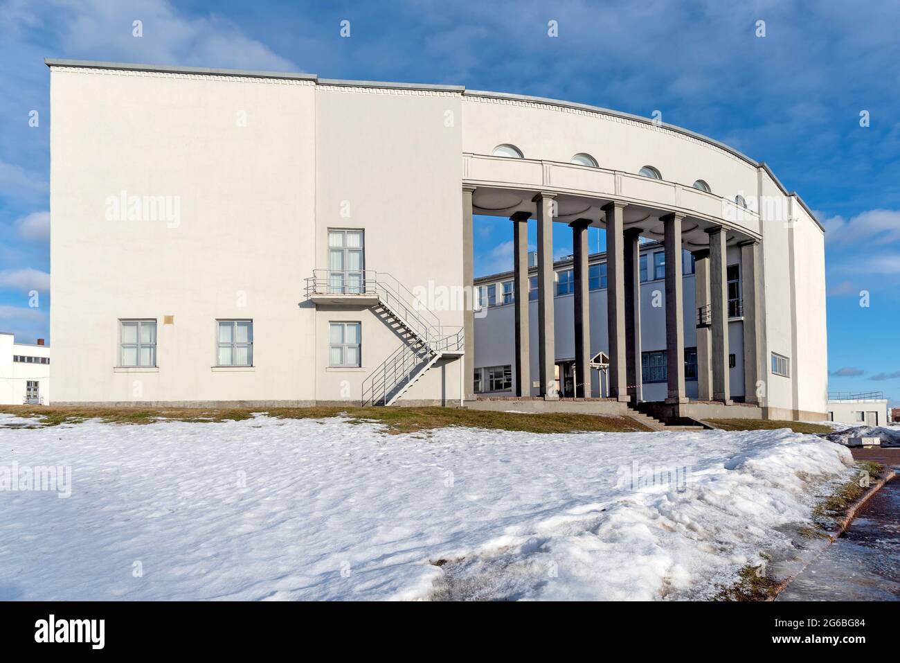 Vyborg, Leningrad Region, Russia - March 4, 2021: View of The Hermitage-Vyborg Exhibition Center. The building was built in 1930 Stock Photo