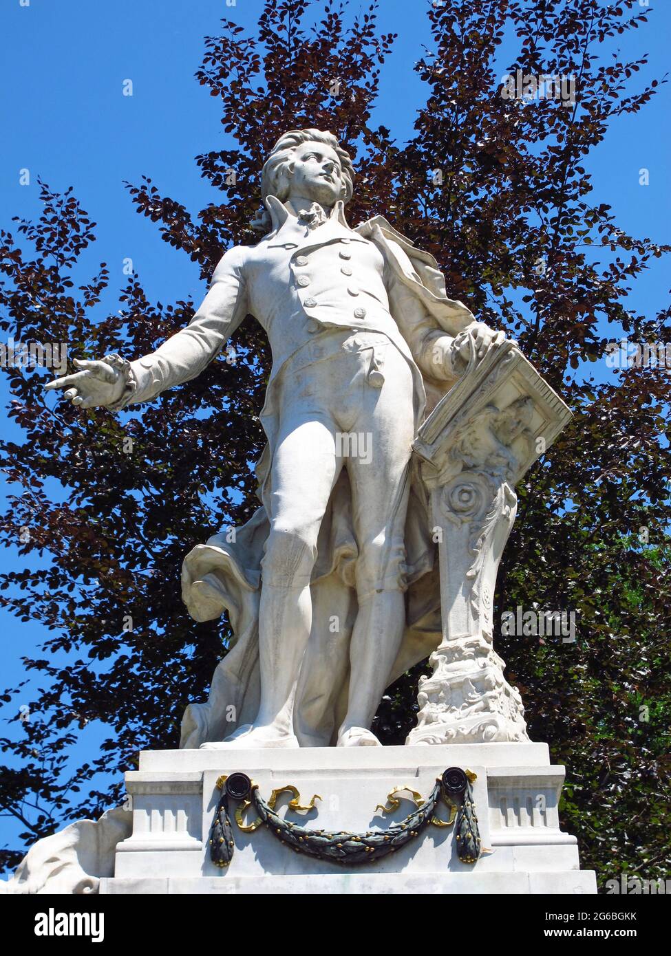 The monument of Mozart in Vienna, Austria Stock Photo