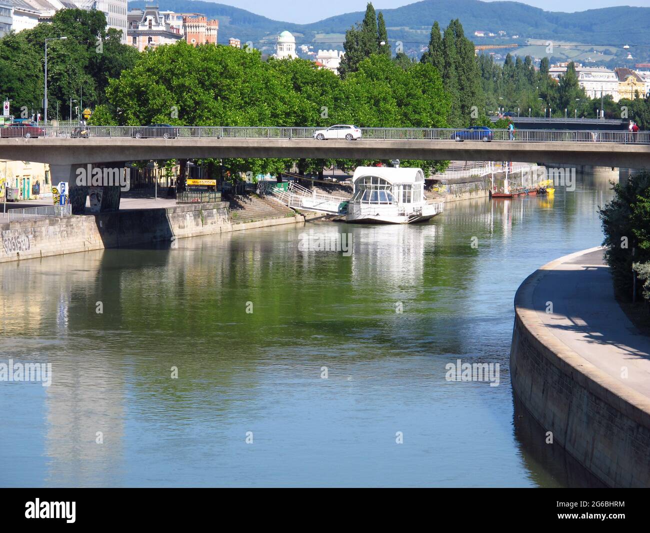 Danube river in Vienna, Austria Stock Photo