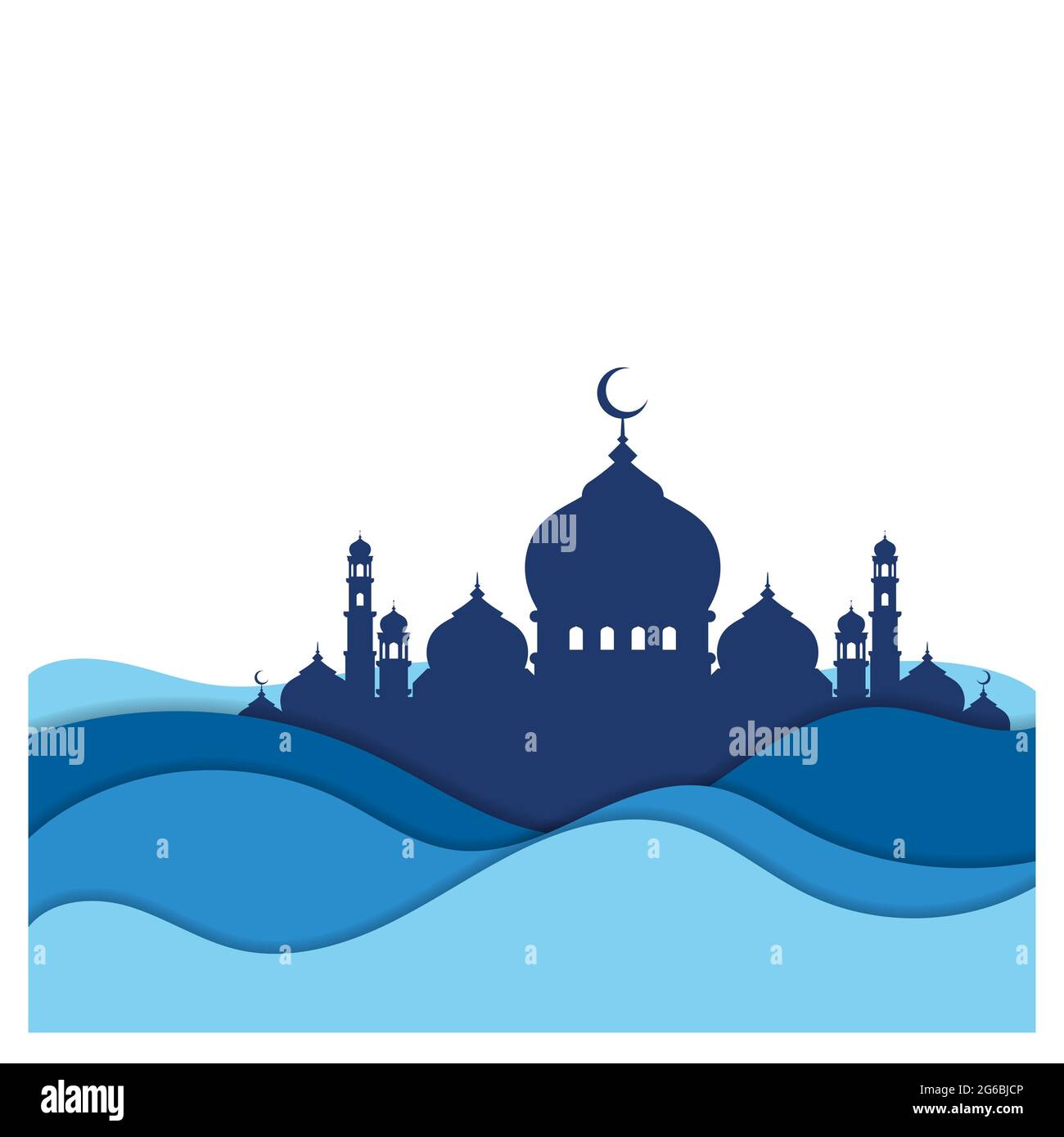 Mosque Building icon vector Illustration design template Stock Vector