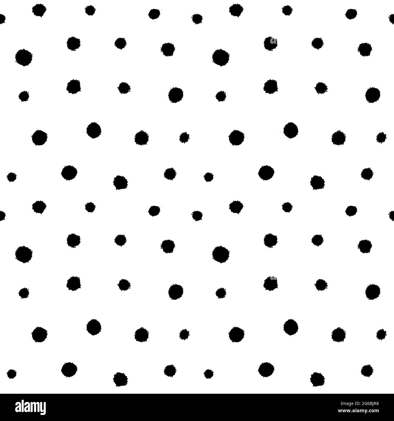 Spotted seamless pattern. White and black hand-drawn background. Vector texture. Stock Vector