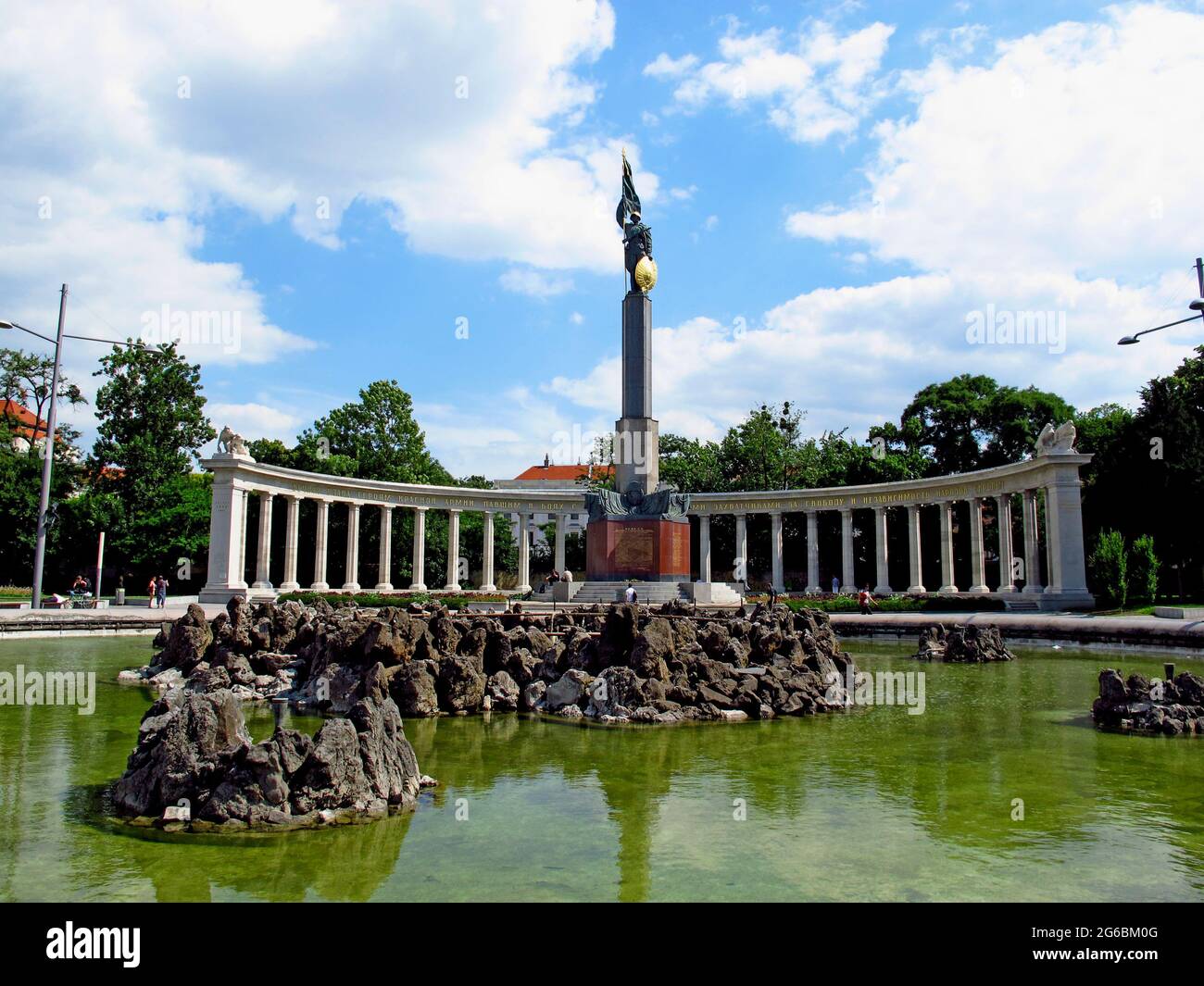 The monument to Soviet troops in Vienna, Austria Stock Photo
