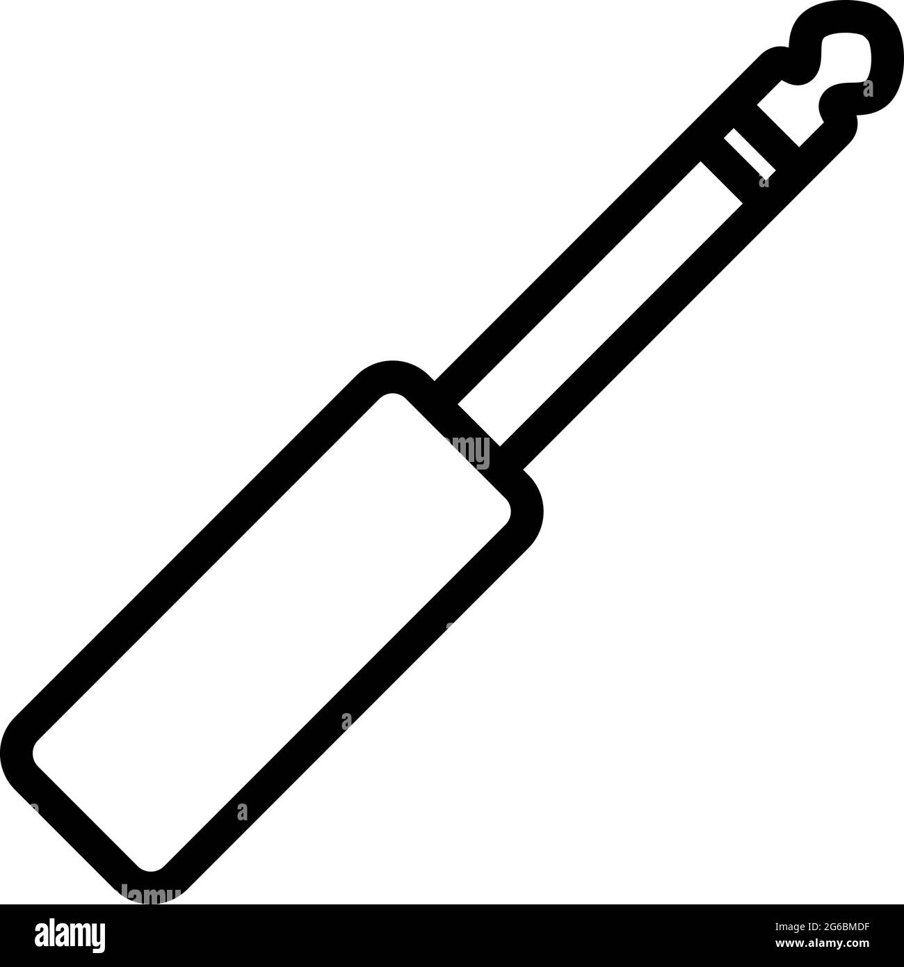 Music Jack Plugin Icon. Bold outline design with editable stroke width. Vector Illustration