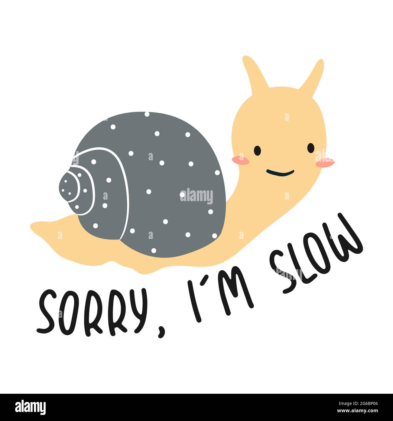 Sorry I am slow. Cute cartoon snail Stock Vector Image & Art - Alamy