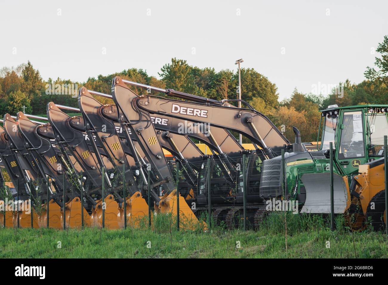 Russia,SaintPetersburg, 01jun2021 john deere agricultural industry