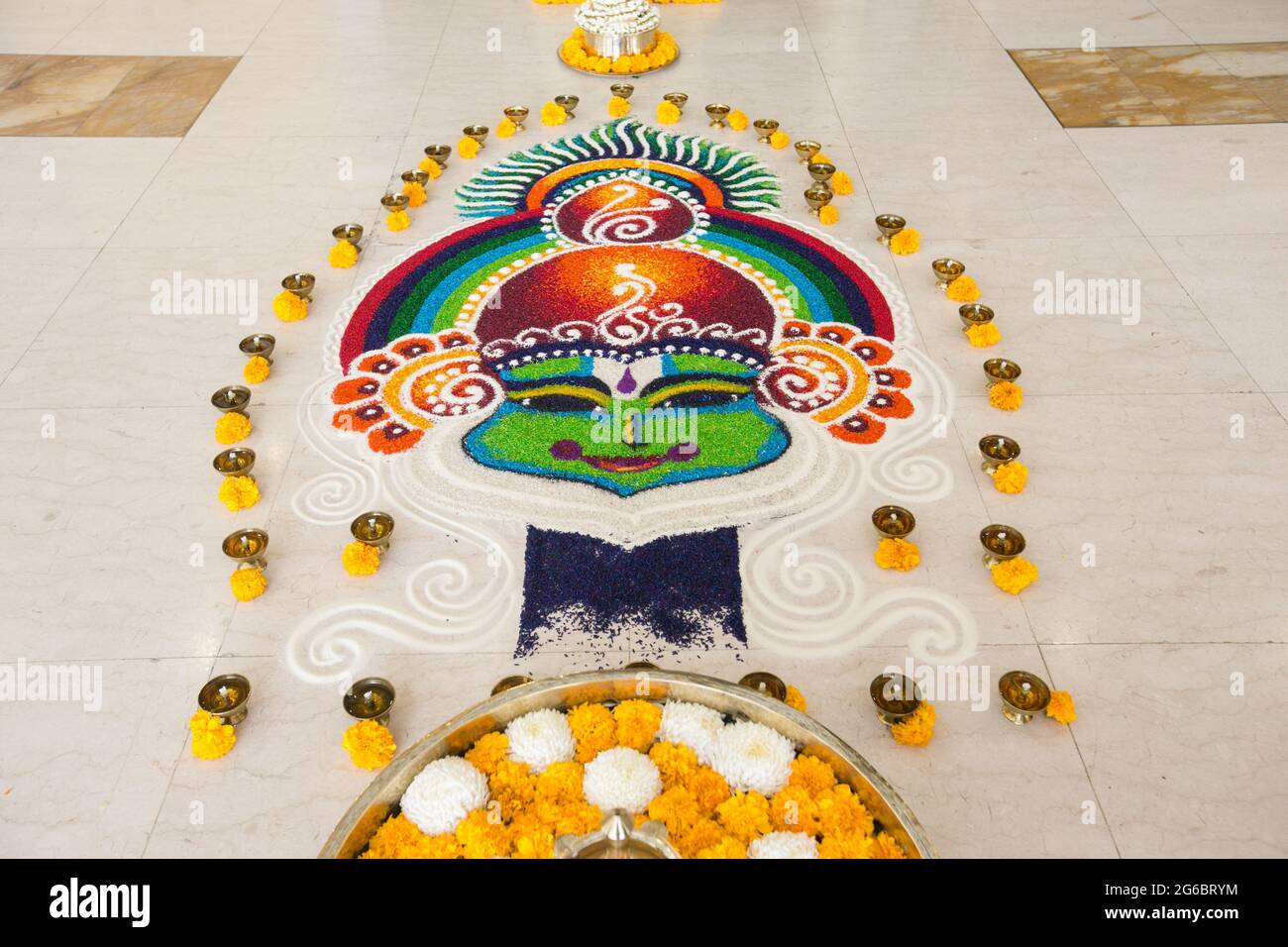 Beautiful Rangoli design for a traditional Hindu wedding ceremony ...