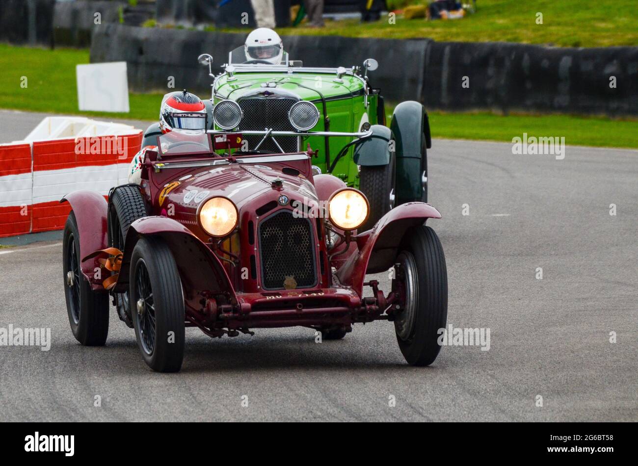 Alfa Romeo 8C 2300 Monza vintage racing car competing in the Brooklands ...