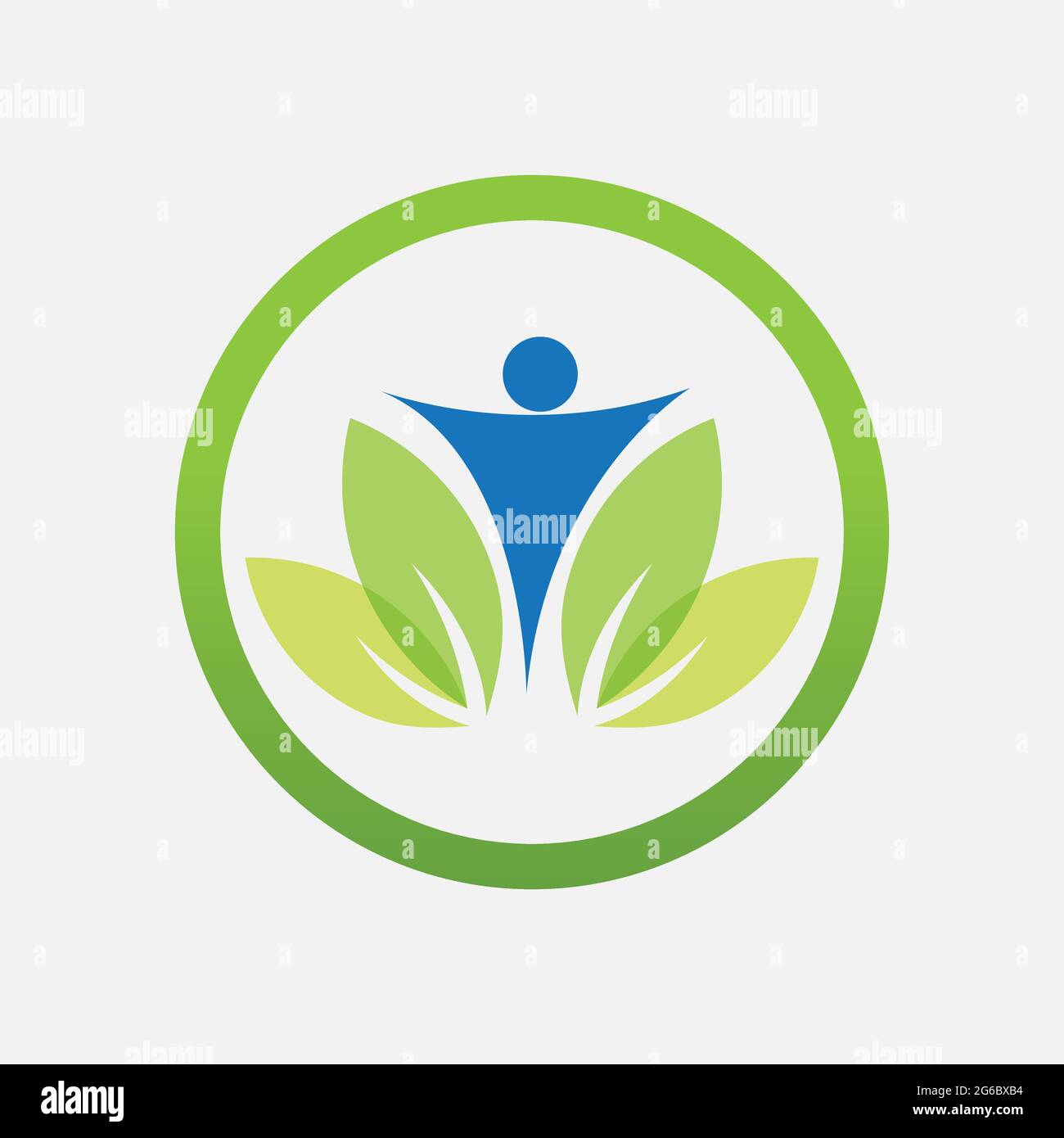 people leaf logo vector illustration design template Stock Vector Image ...