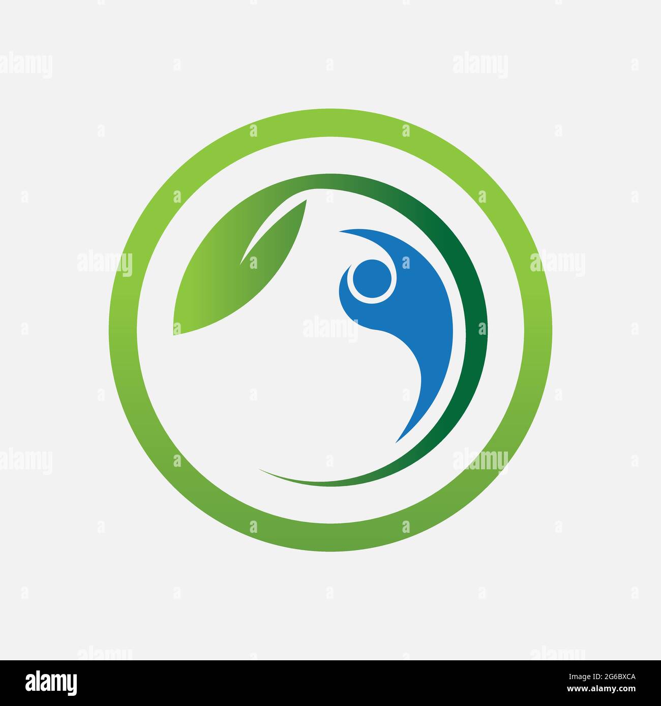 people leaf logo vector illustration design template Stock Vector Image ...