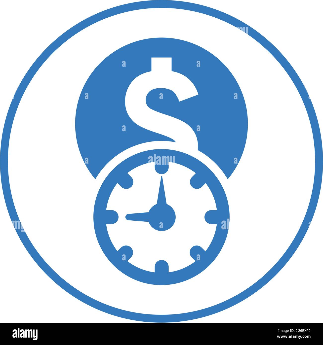 Finance, money, dollar, clock icon - Perfect use for designing and developing websites, printed files and presentations, Promotional Materials and man Stock Vector