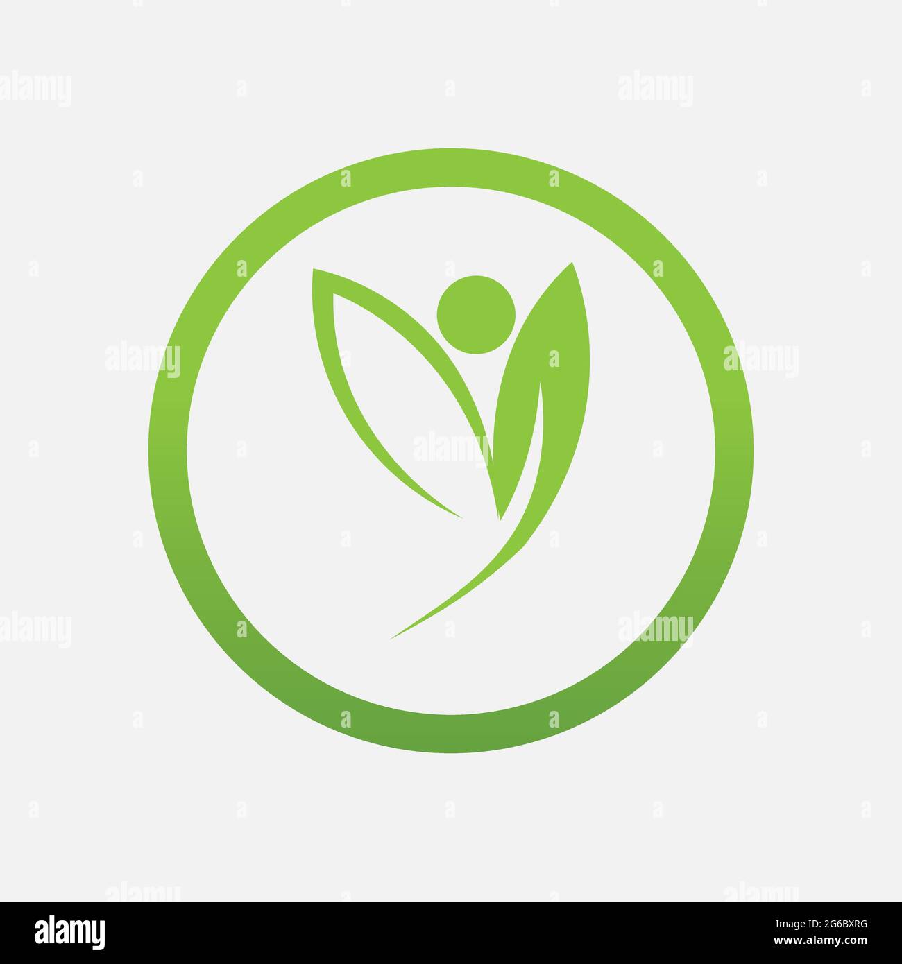 people leaf logo vector illustration design template Stock Vector Image ...