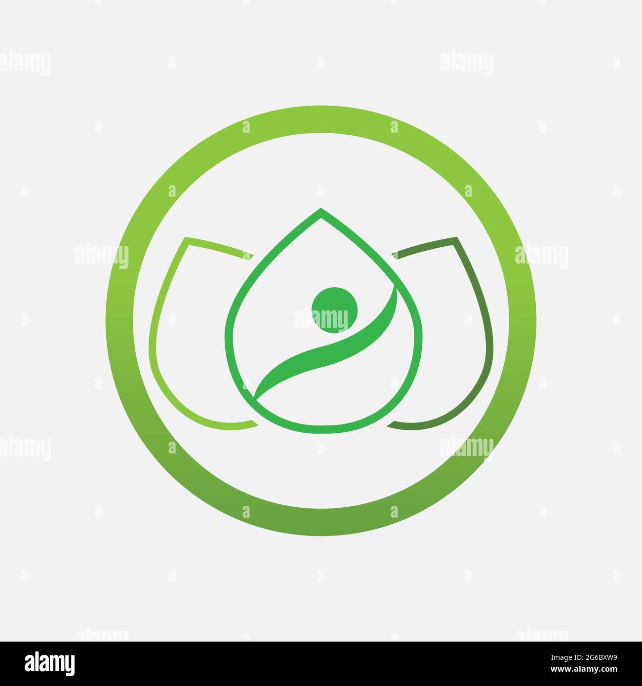 people leaf logo vector illustration design template Stock Vector