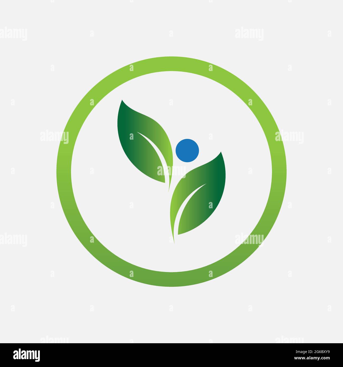 people leaf logo vector illustration design template Stock Vector