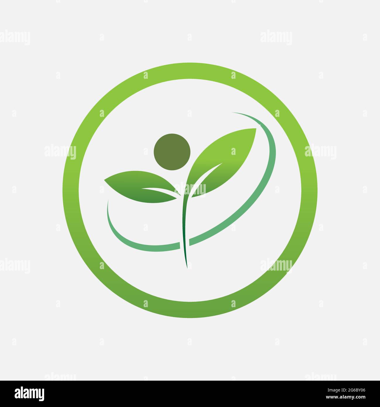 people leaf logo vector illustration design template Stock Vector Image ...