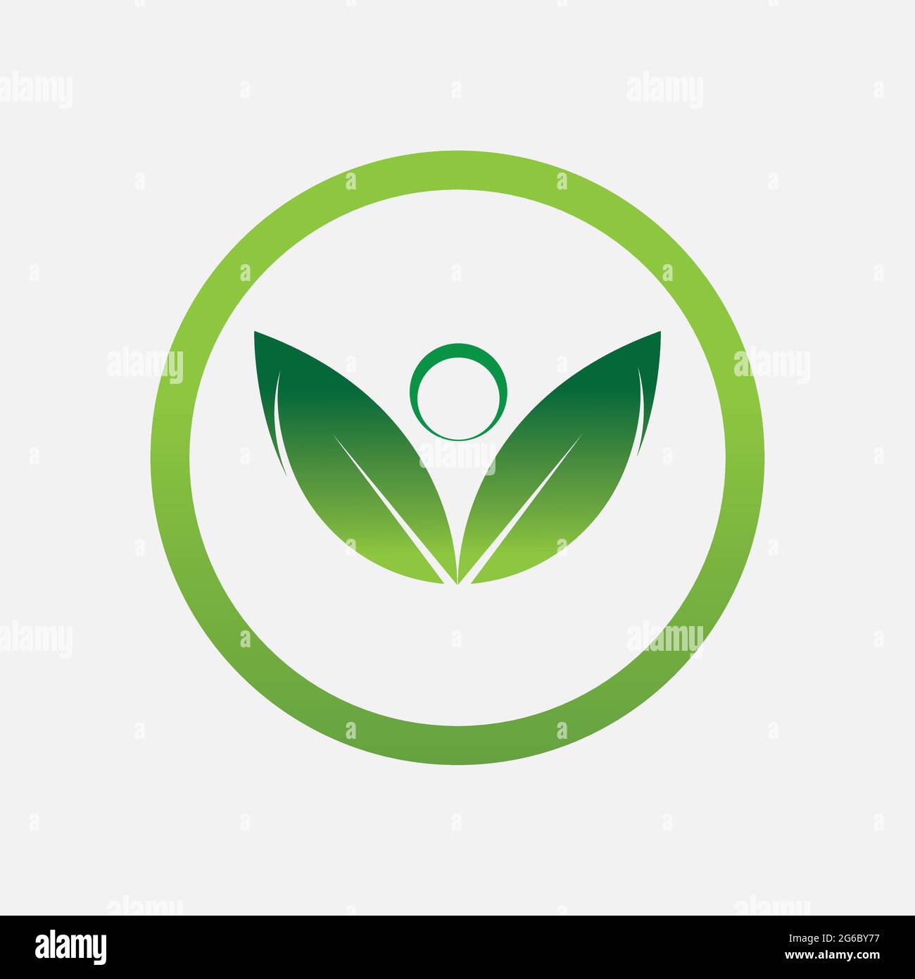 people leaf logo vector illustration design template Stock Vector Image ...