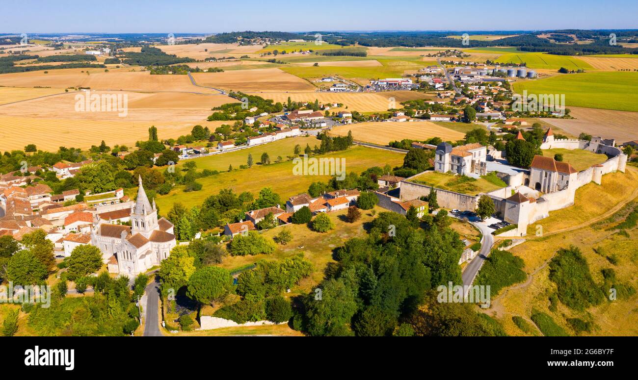 Top view of medieval VilleboisLavalette castle. France Stock Photo Alamy