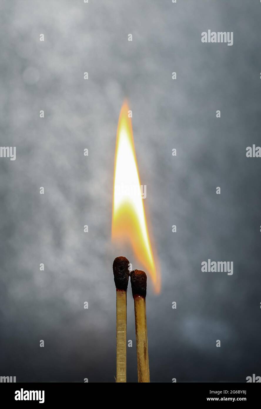 Two Romantic Matchsticks In Love. Love And Romance Concept. Matchstick art  photography used matchsticks to create the character Stock Photo - Alamy