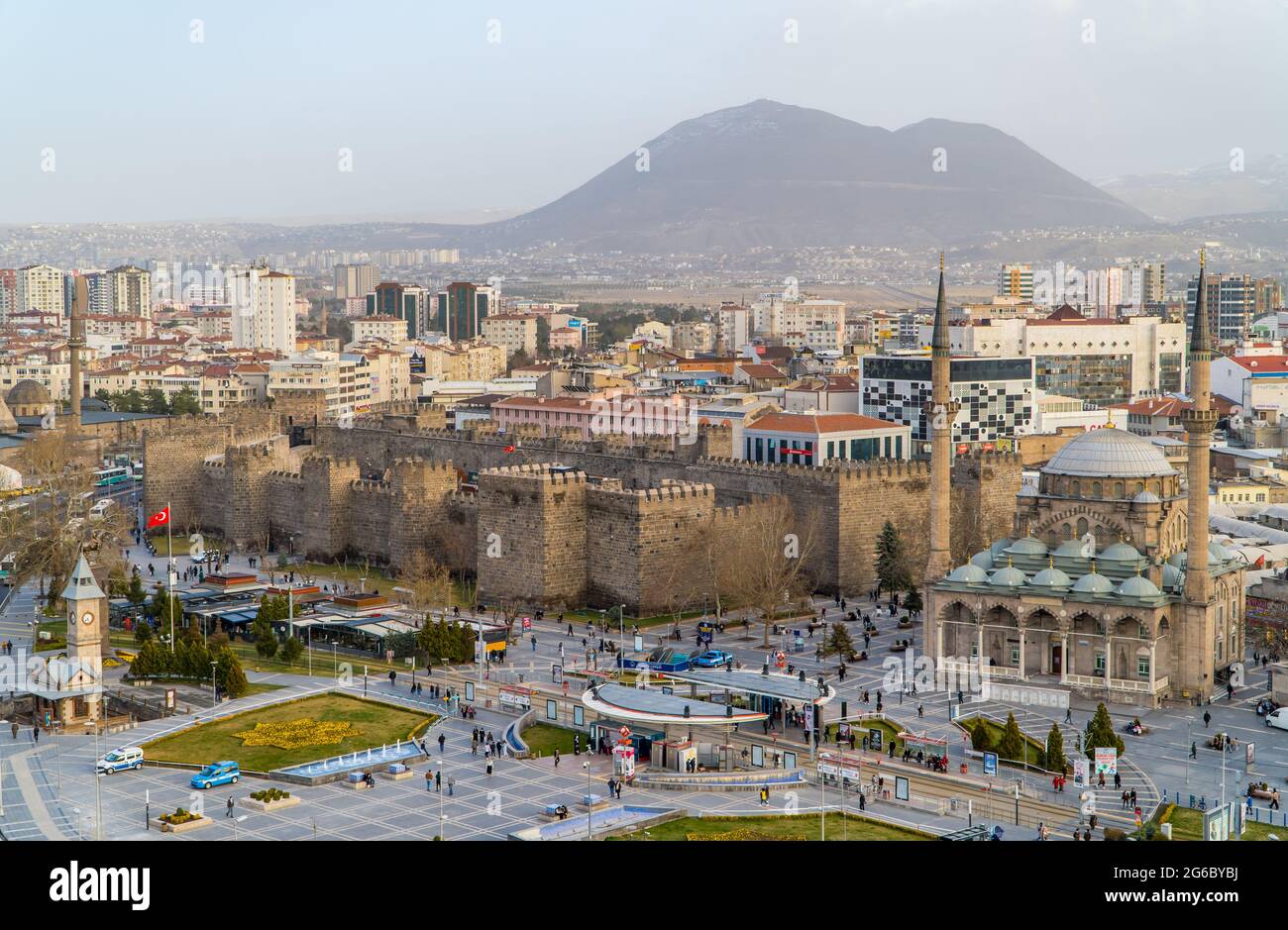 kayseri turkey march 22 2021 amazing aerial panoramic view of the center of kayseri central anatolia stock photo alamy