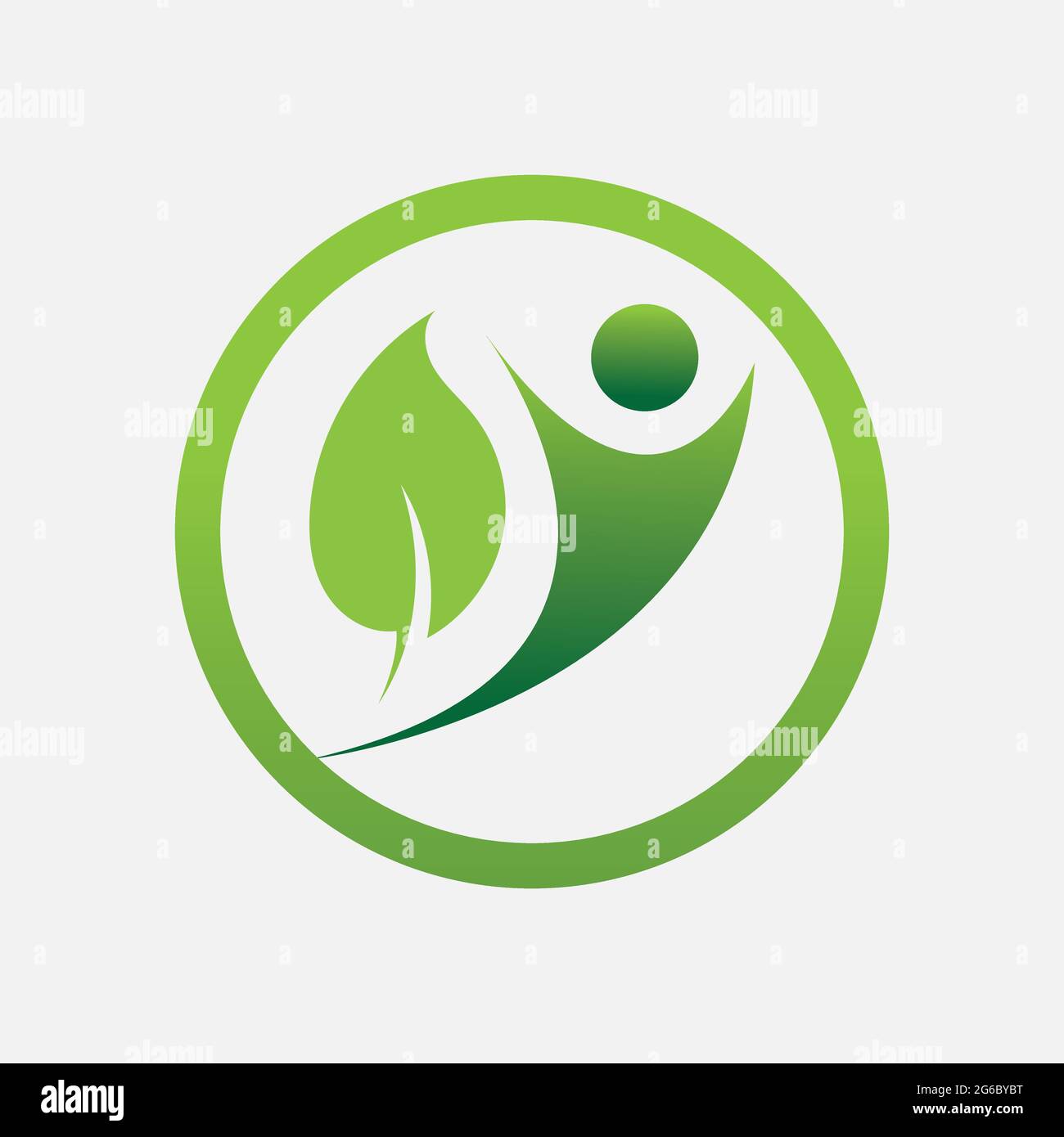 people leaf logo vector illustration design template Stock Vector Image ...