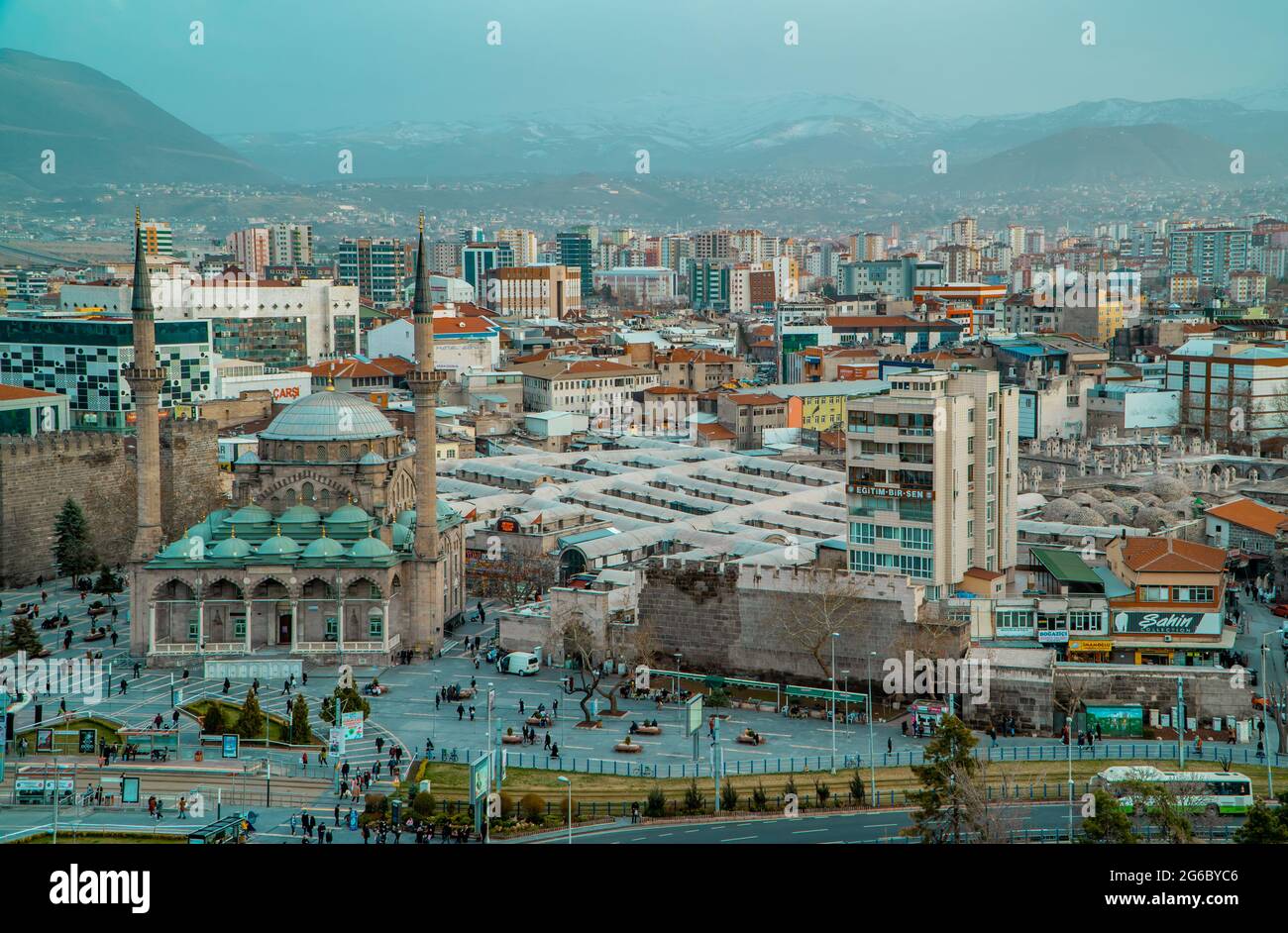 kayseri turkey march 22 2021 amazing aerial panoramic view of the center of kayseri central anatolia stock photo alamy