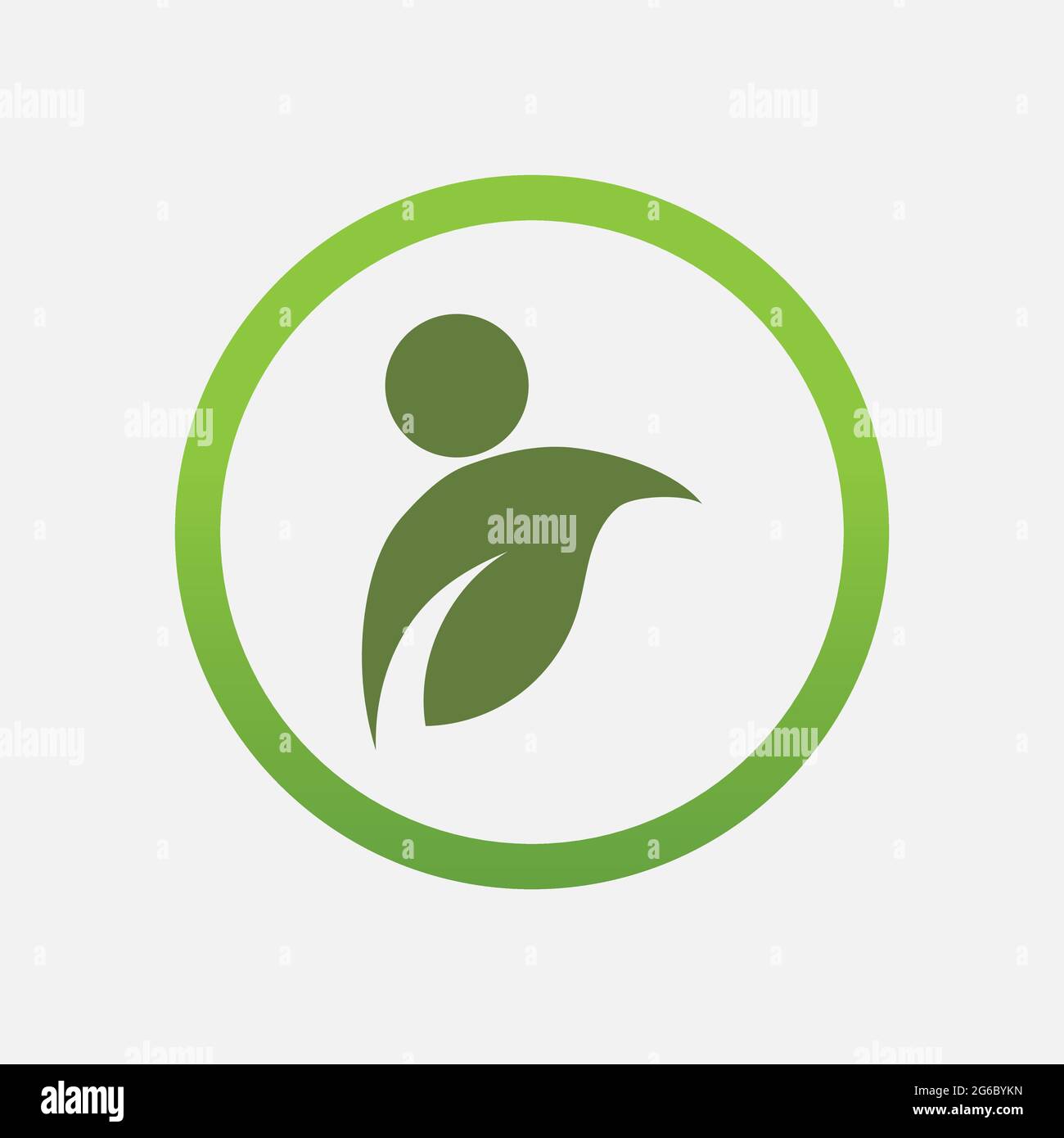 people leaf logo vector illustration design template Stock Vector Image ...