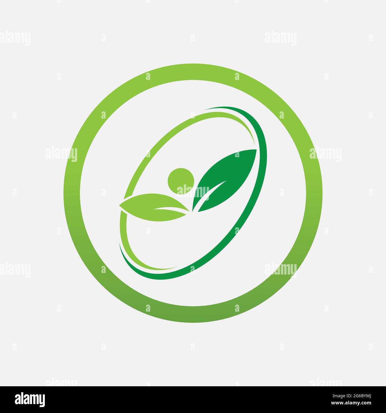 people leaf logo vector illustration design template Stock Vector