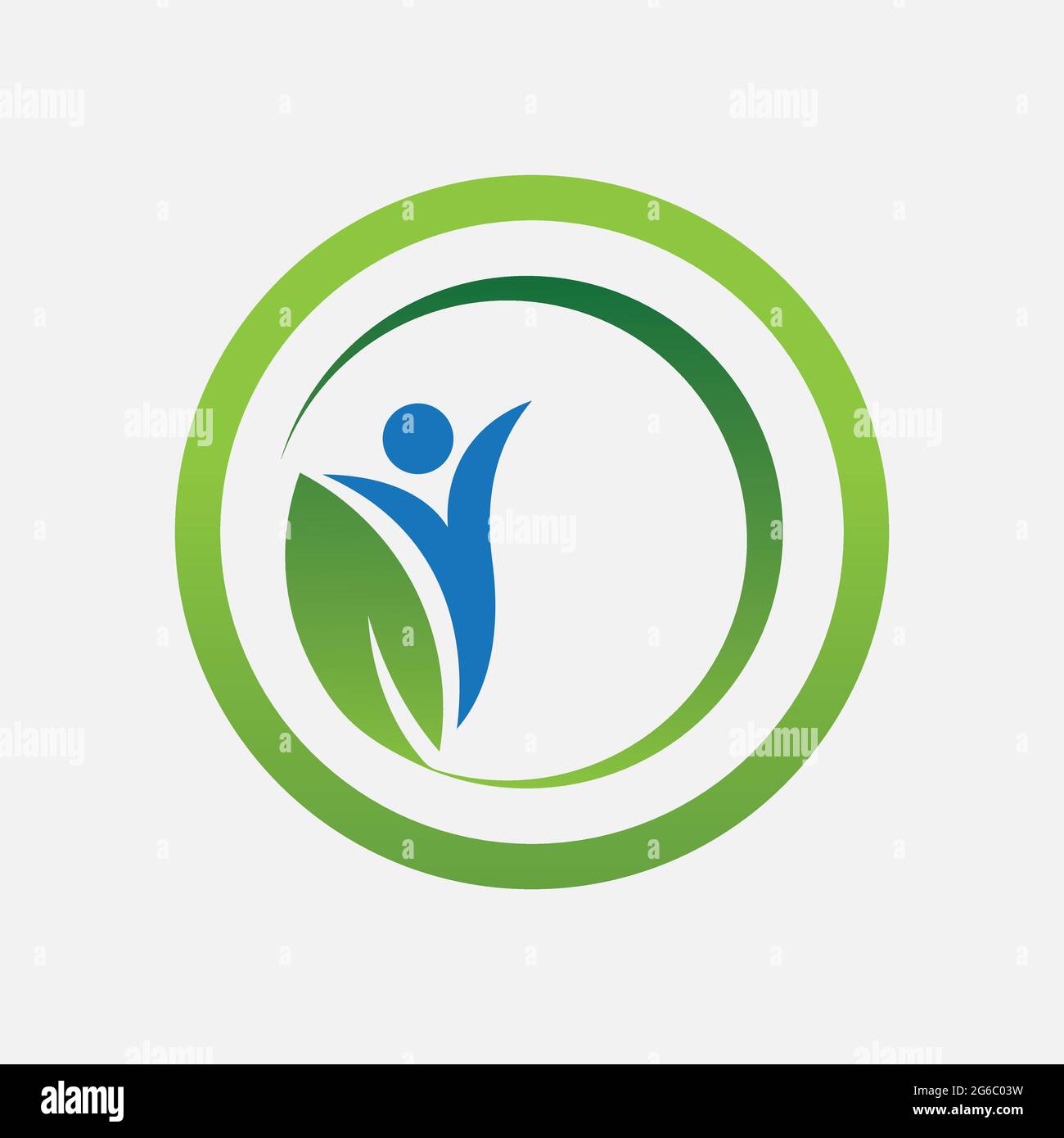 people leaf logo vector illustration design template Stock Vector