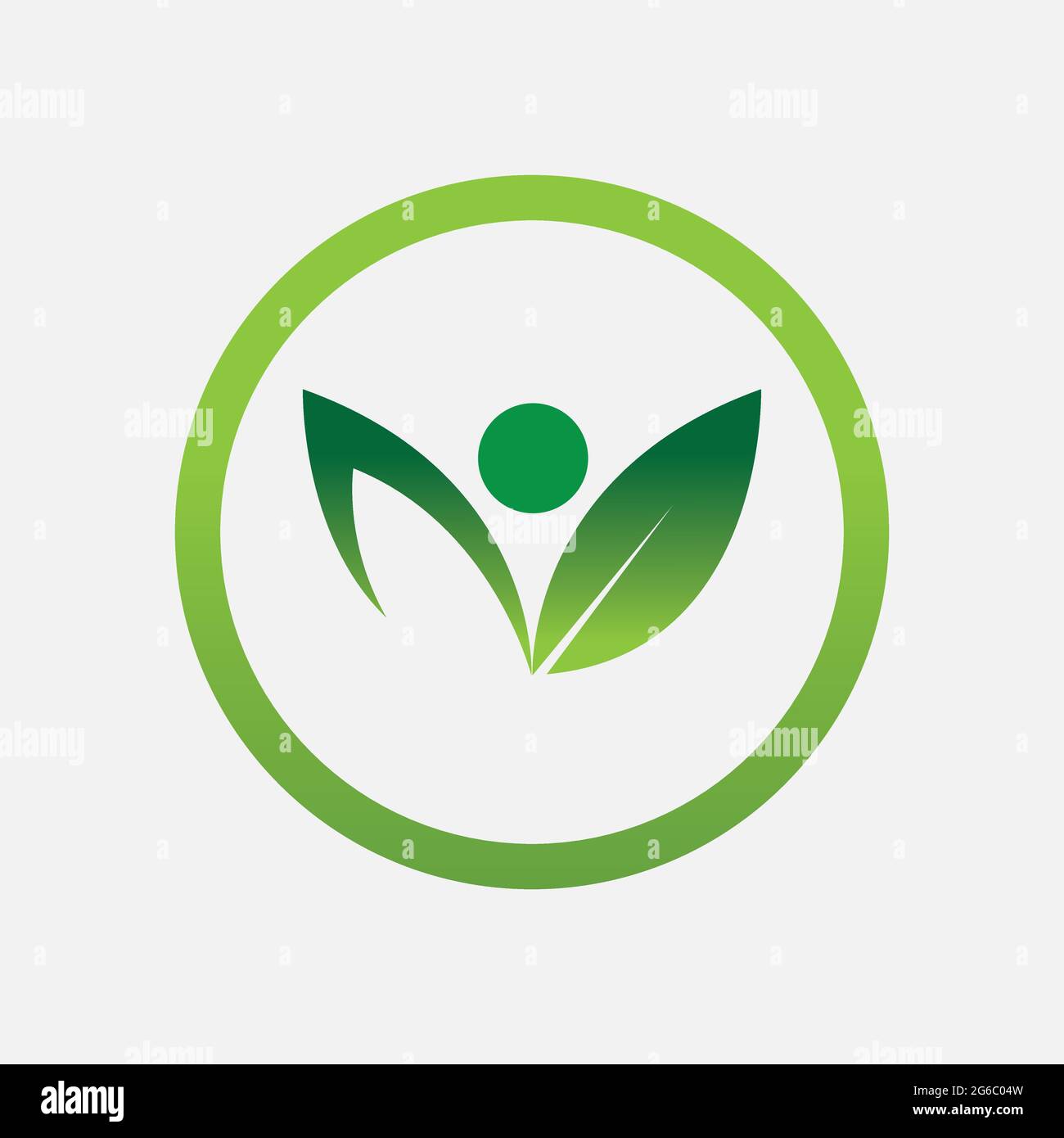 people leaf logo vector illustration design template Stock Vector Image ...