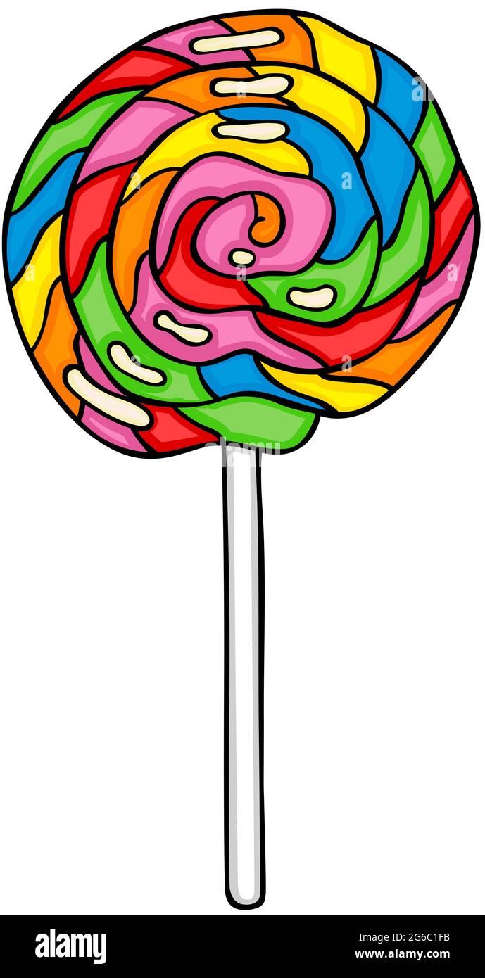 rainbow lollipops vector