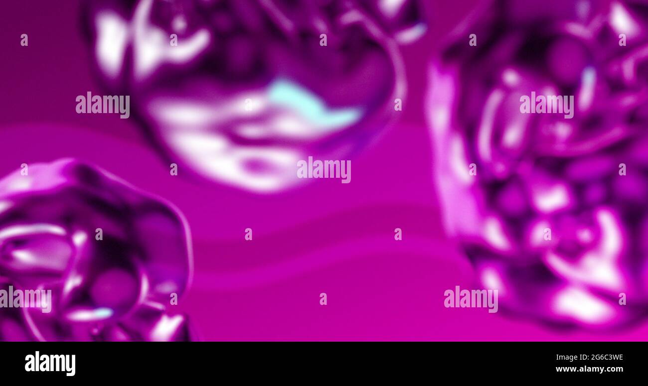 Multen Pink Molten metallic pink organic shapes hi-res stock photography and images ...