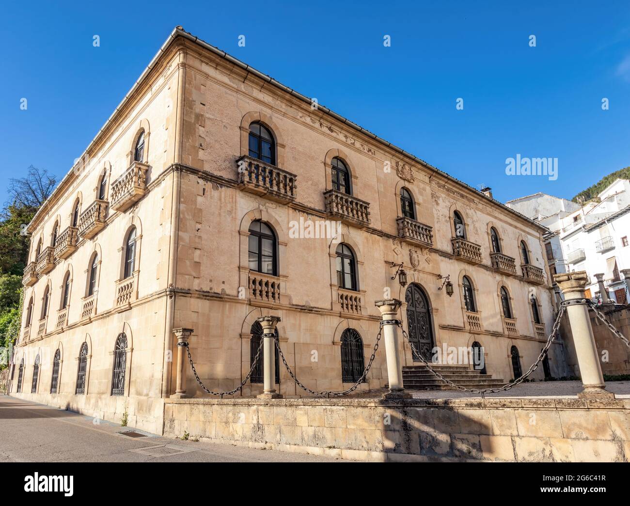 Palace of the chains 'Las Cadenas' This building was built at the beginning of the 19th century on the former palace of the Marquis of Camarasa. It is Stock Photo