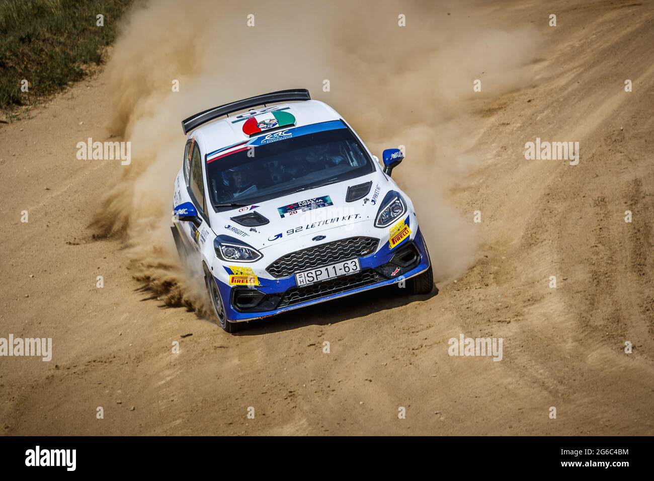 20 LASZLO Zoltan (HUN), KOVACS Anna Maria (HUN), M-SPORT RACING KFT, Ford Fiesta, action during the 2021 FIA ERC Rally Liepaja, 2nd round of the 2021 FIA European Rally Championship, from July 1 to 3, 2021 in in Liepaja, Latvia - Photo Gregory Lenormand / DPPI Stock Photo