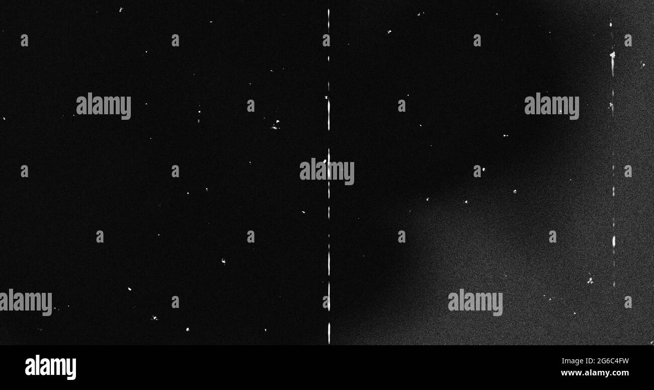 Image of multiple white specks with glitch moving on seamless loop on