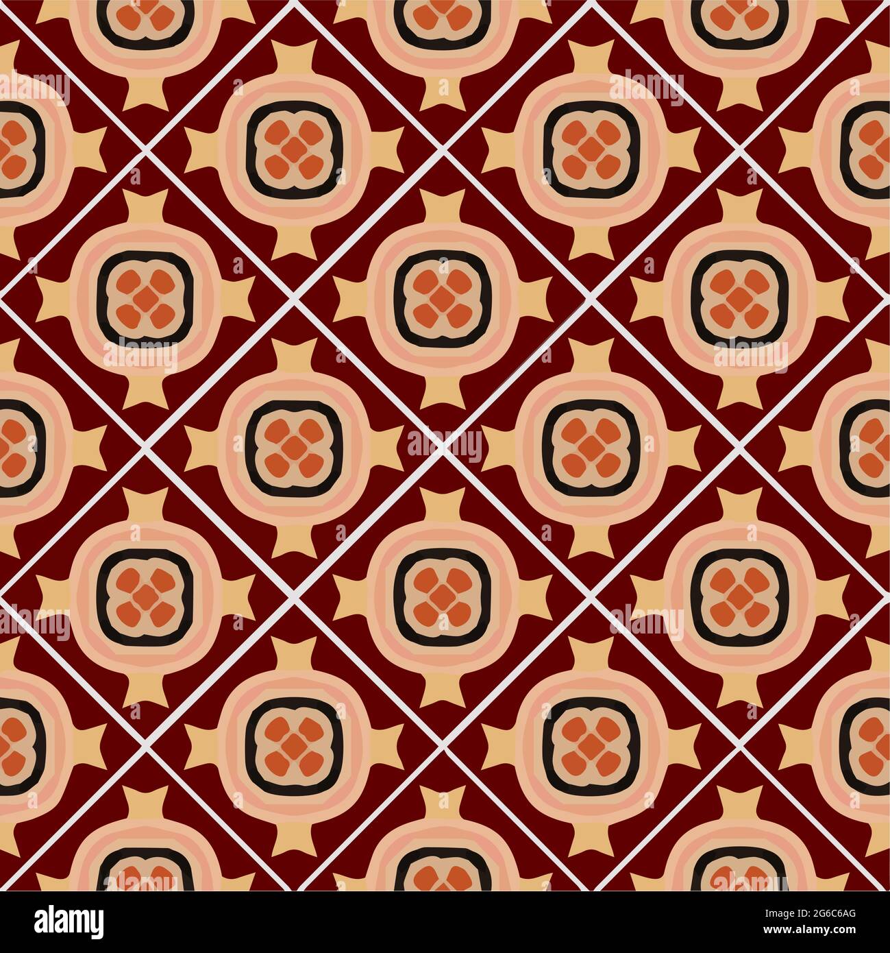 Seamless pattern with multicolored shapes Stock Vector