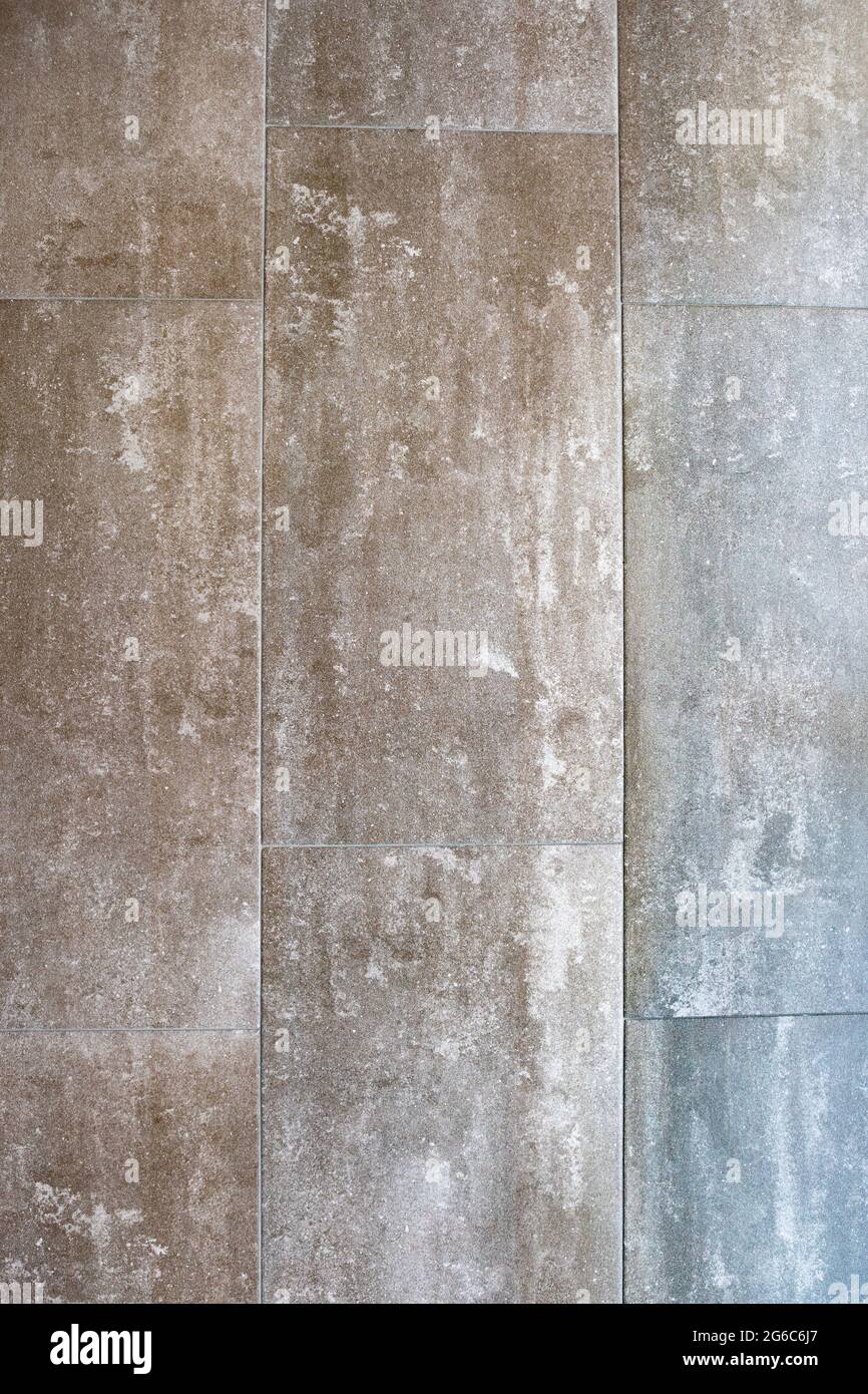 Grey stone texture pattern - patchwork tile / tiled background Stock Photo