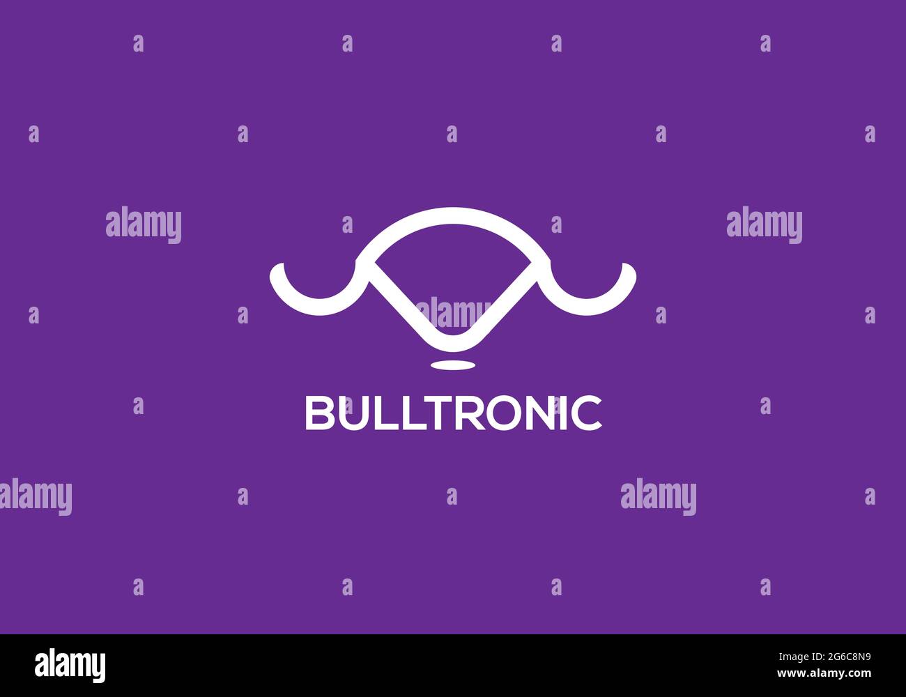 Bull logo design and vector template design Stock Vector