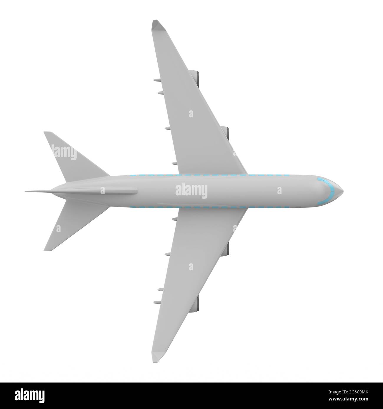 airplane on white background. Isolated 3D illustration Stock Photo - Alamy