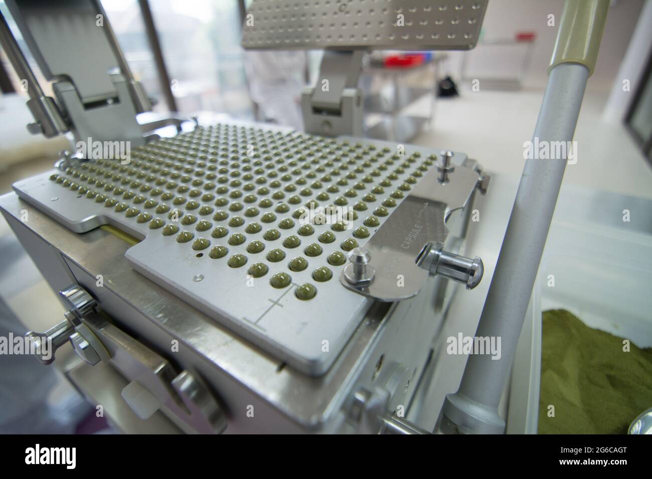 Laboratory equipment for making soft gel capsule Stock Photo - Alamy