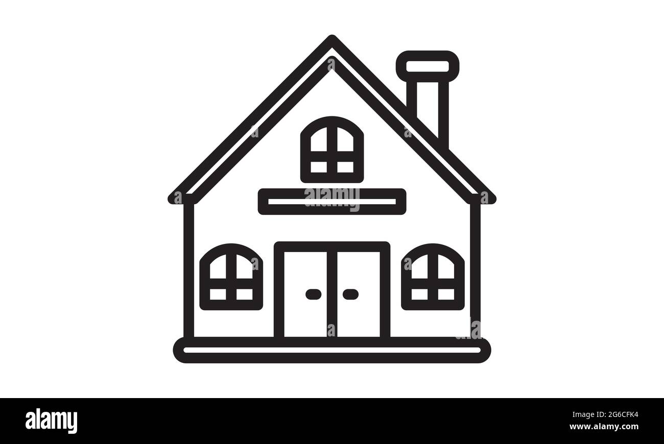 Home building icon on white vector image Stock Vector Image & Art - Alamy