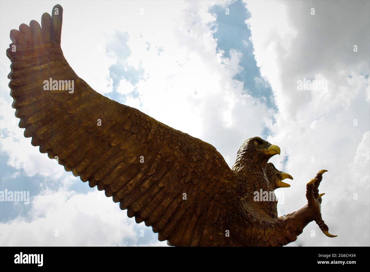 double headed eagle statue Stock Photo