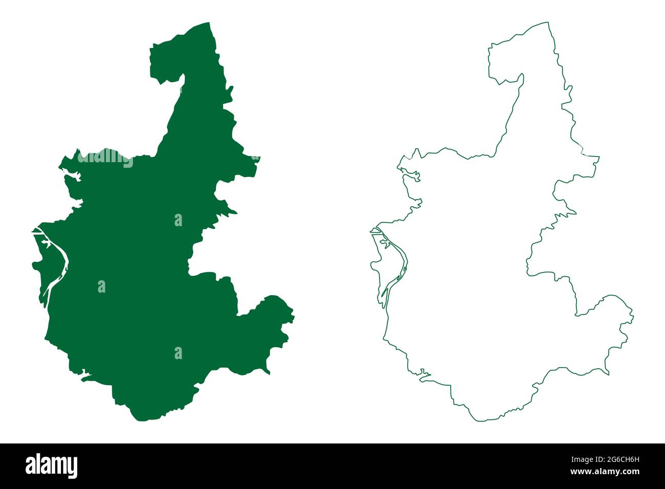 Sambalpur district (Odisha State, Republic of India) map vector ...