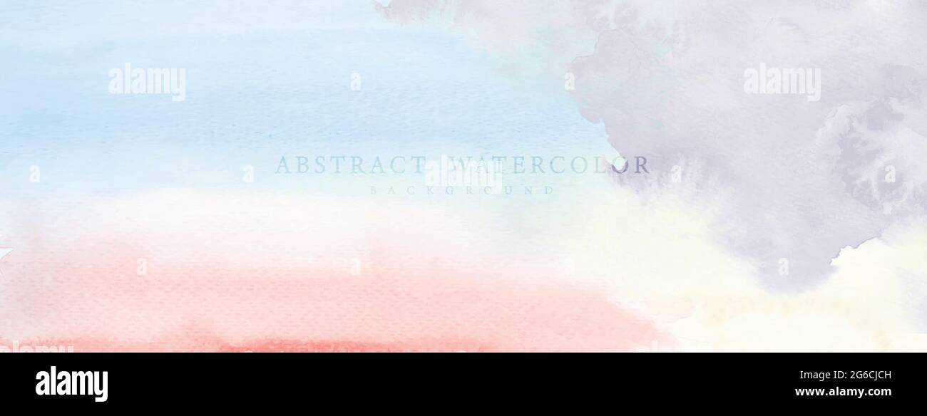 Abstract watercolor hand-painted for background. Light color watercolor stains vector texture is ideal for element in the decorative design of header, Stock Vector