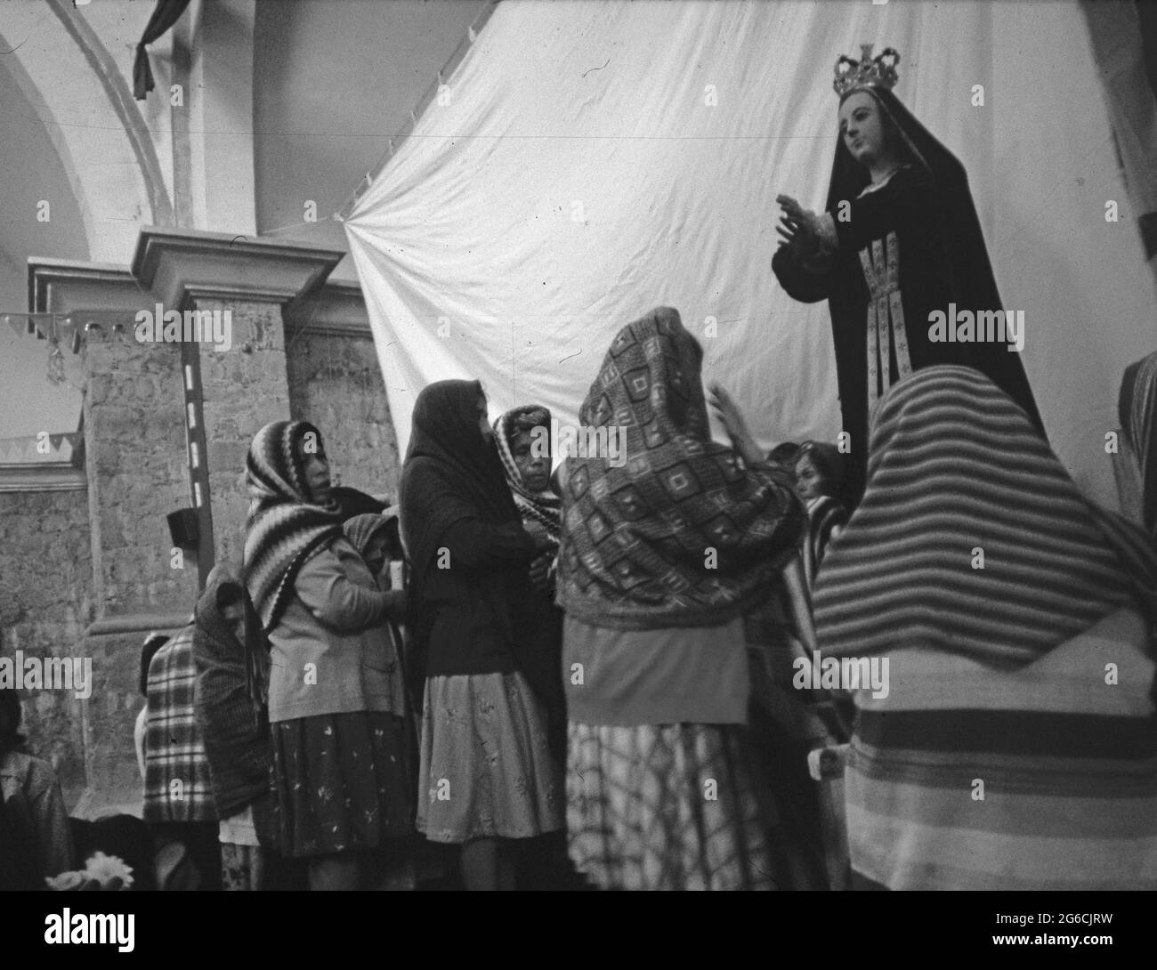Mexico: Religious ceremony of the local Mixteces Indios in Zacantepec Stock Photo
